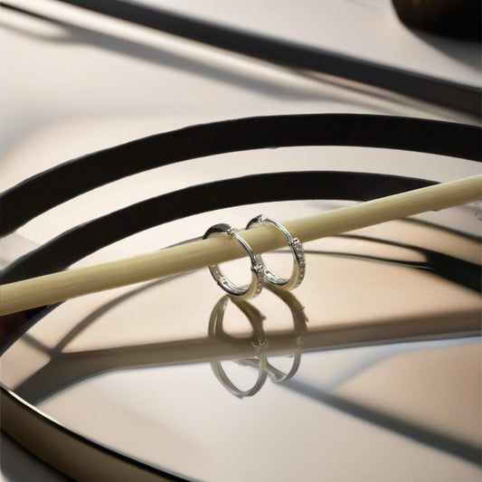 Classic Diamond Hoop Earring
