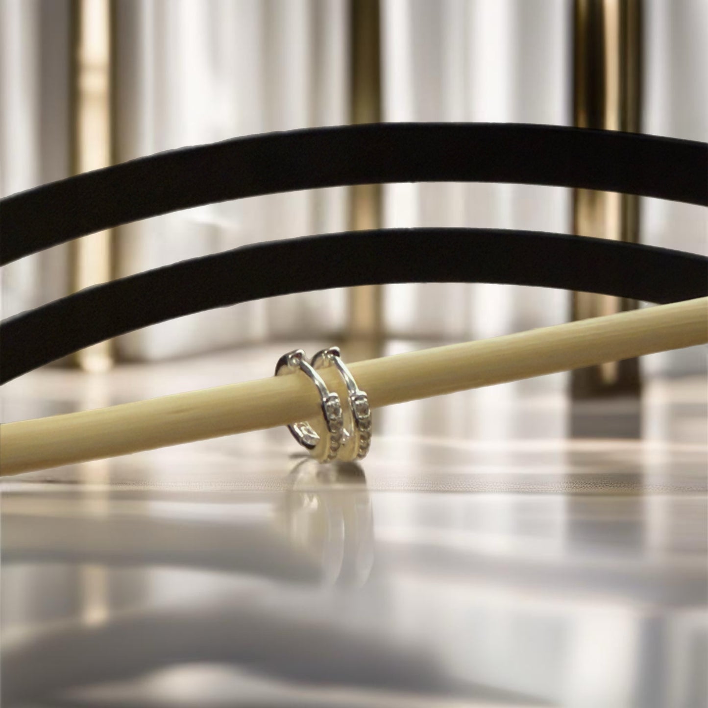 Classic Diamond Hoop Earring