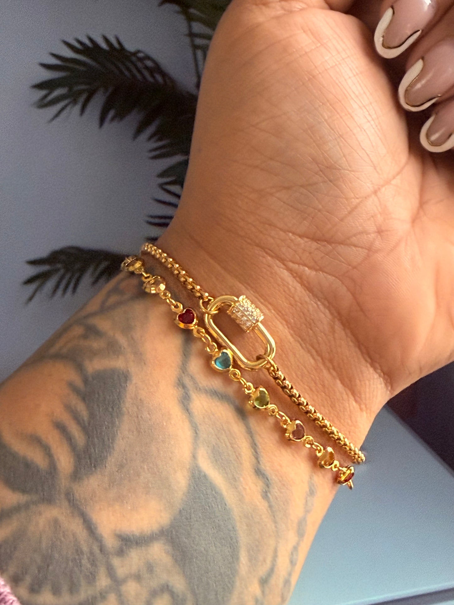 Amora Charm Lock Adjustable Bracelet