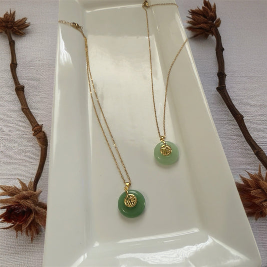 The Lucky Jade Donut Necklace