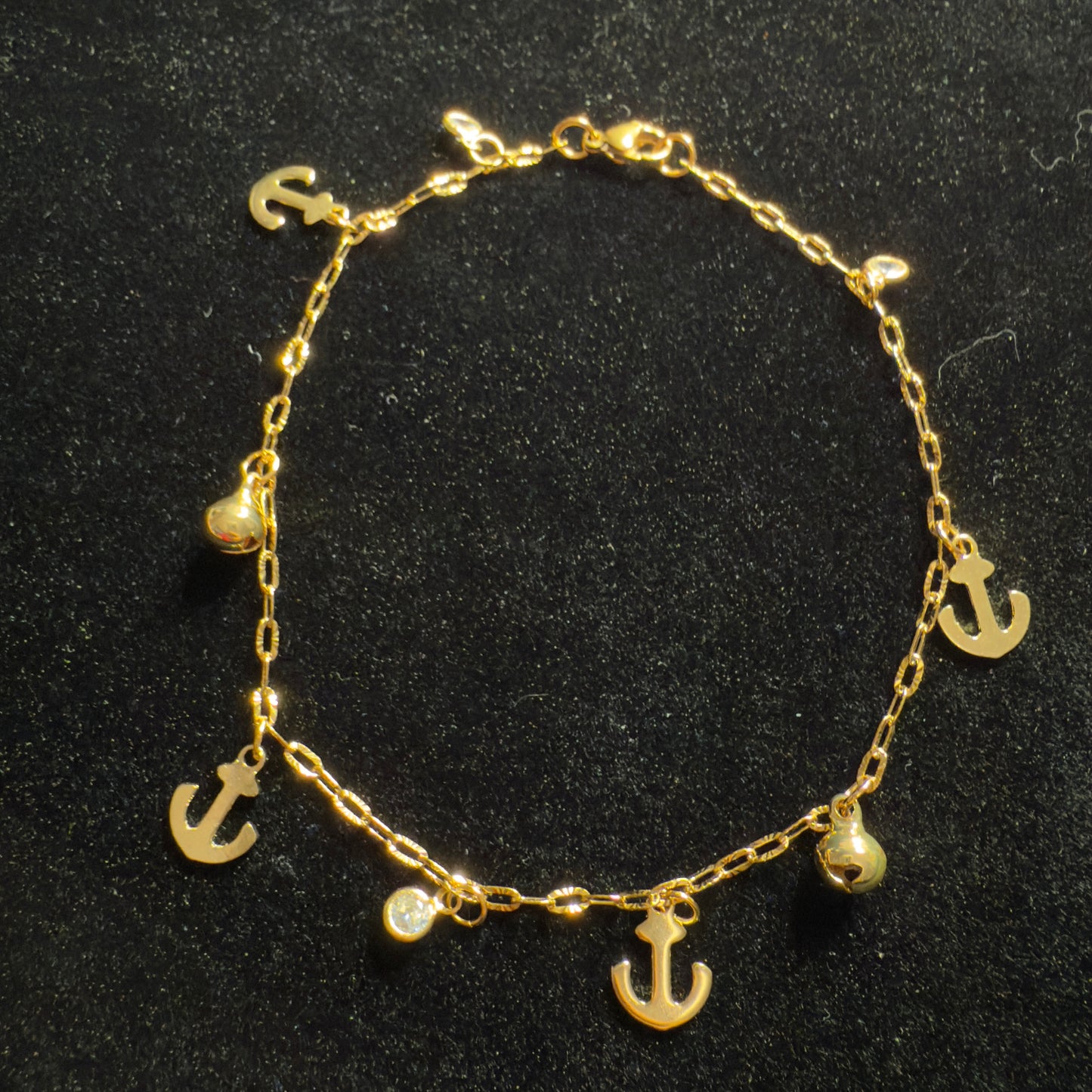 Gold Anchor Anklet