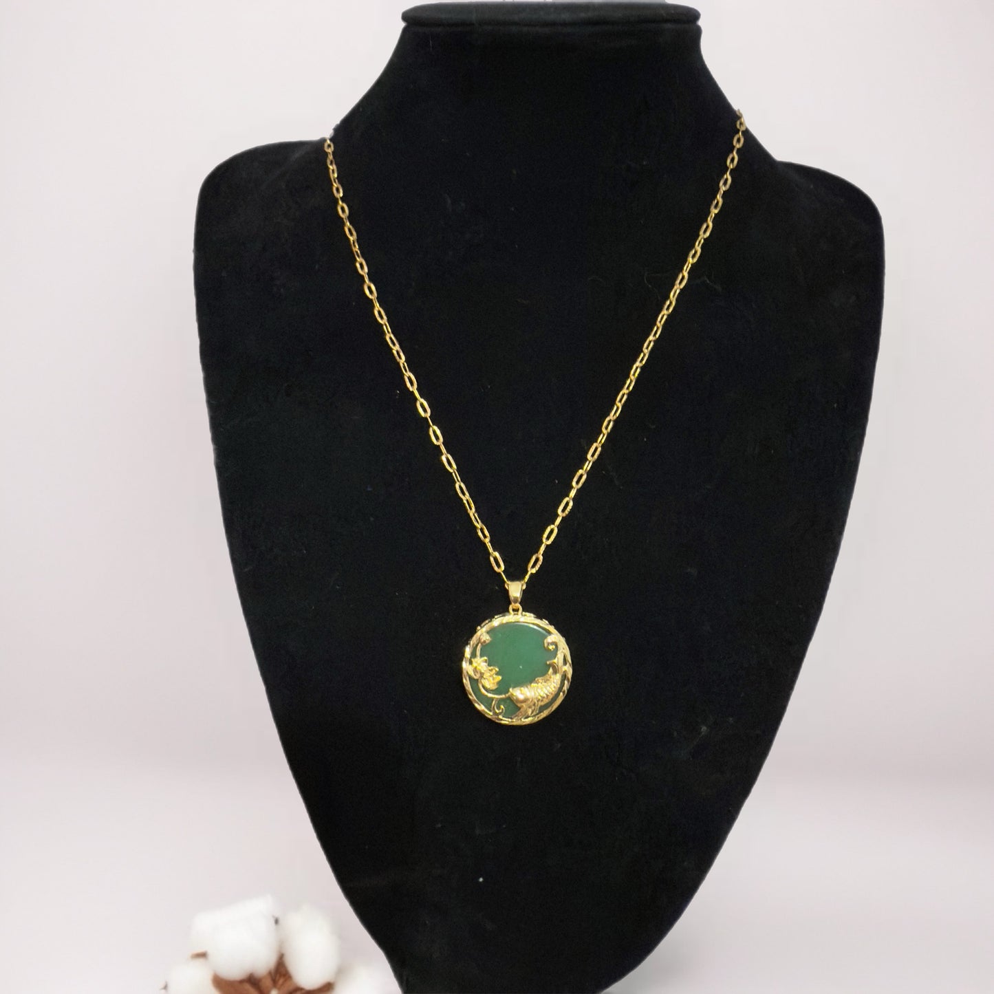 Koi Fish Jade Necklace