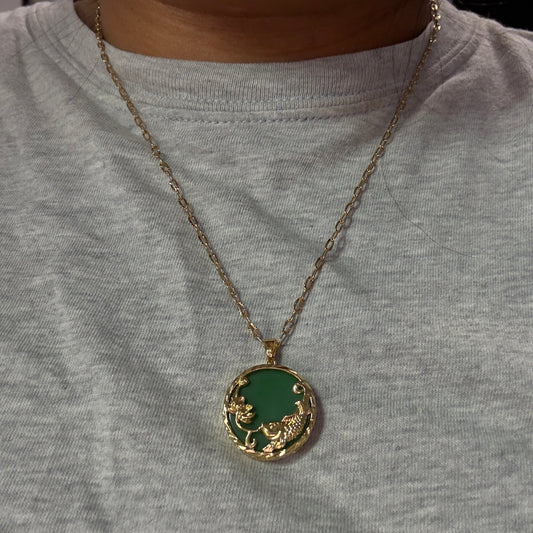 Koi Fish Jade Necklace