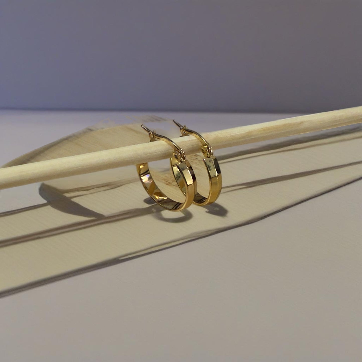 Gold Geometric Hoop Earring