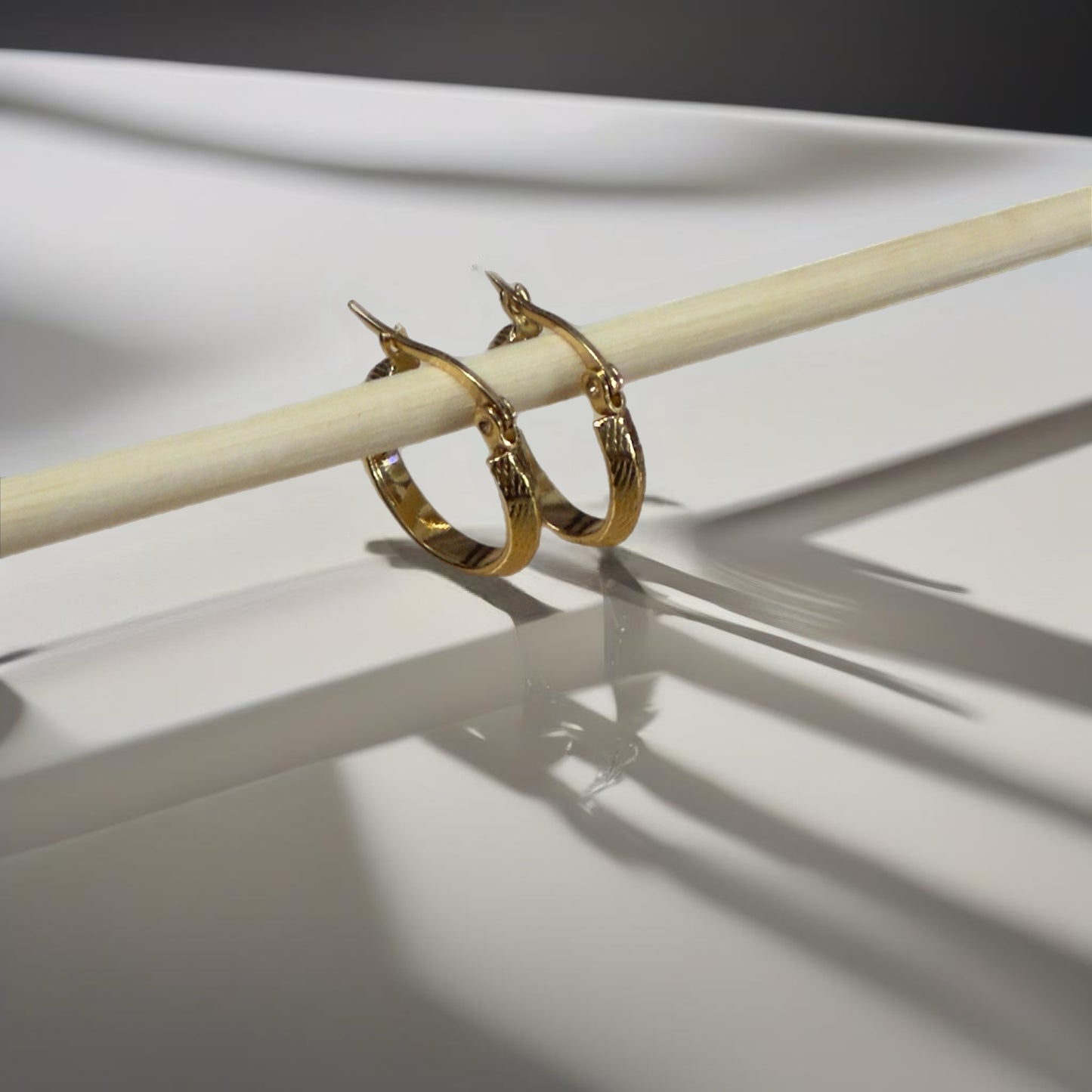 Gold Geometric Hoop Earring