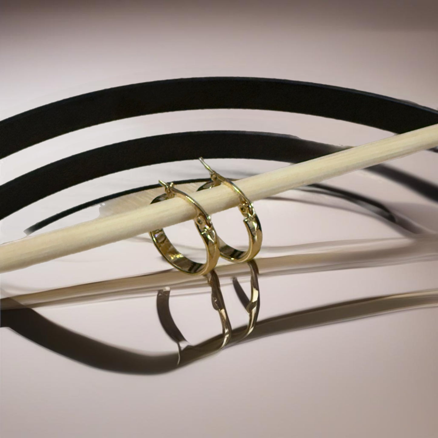 Gold Geometric Hoop Earring