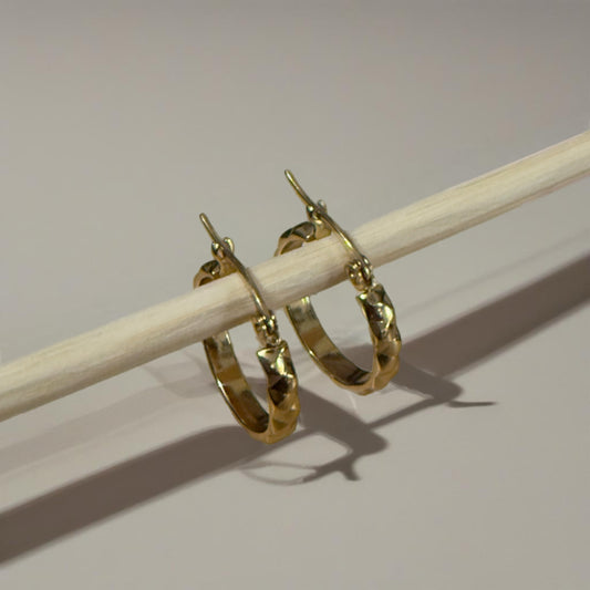 Gold Geometric Hoop Earring