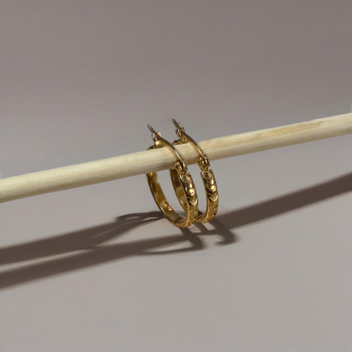 Gold Geometric Hoop Earring