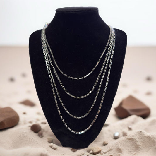 Unisex Silver Chains