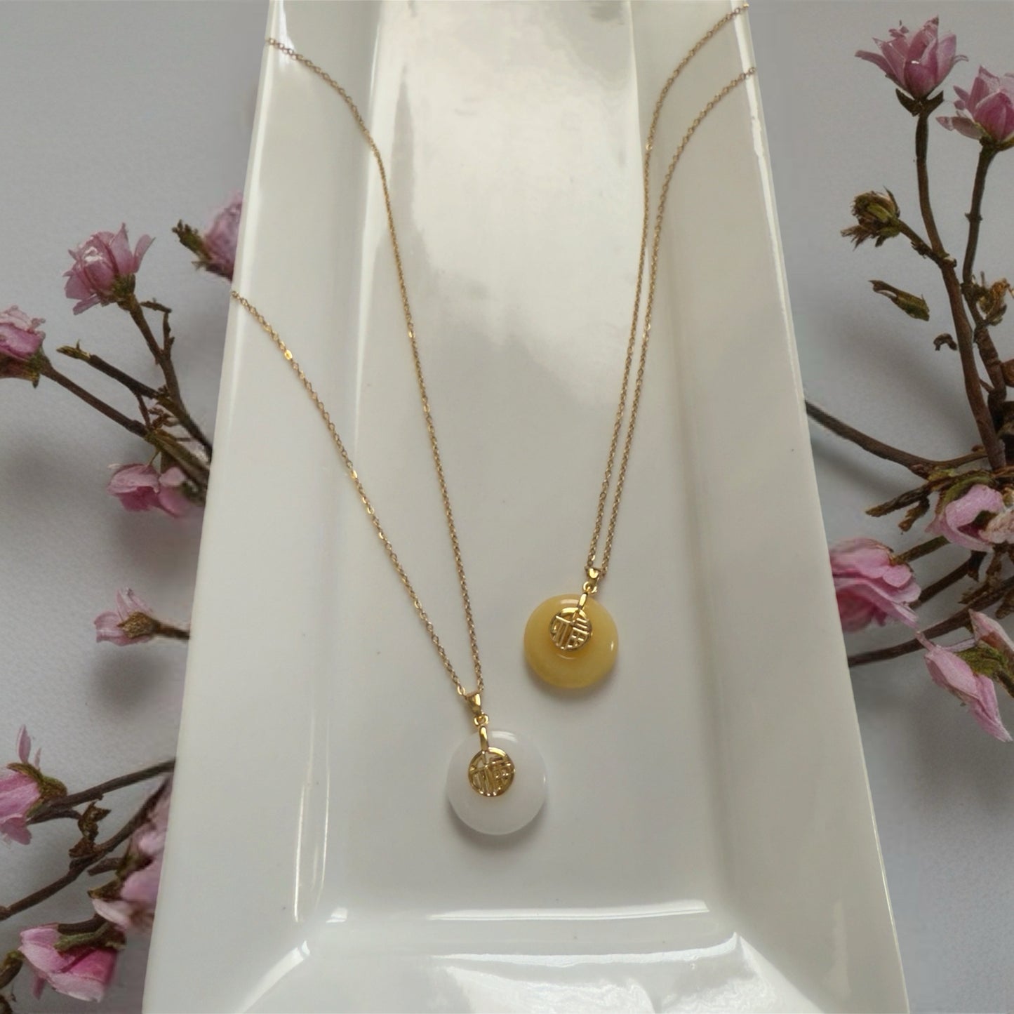 The Lucky Jade Donut Necklace