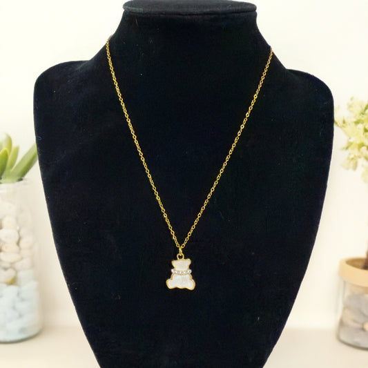 Gold Shell Teddy Necklace