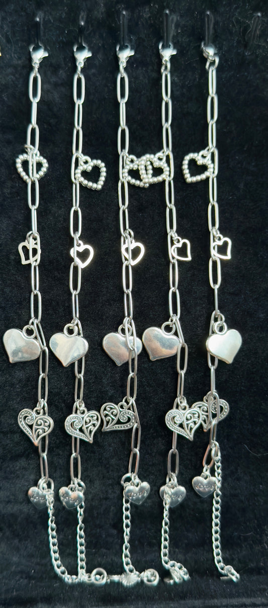 Silver Love Link Bracelet