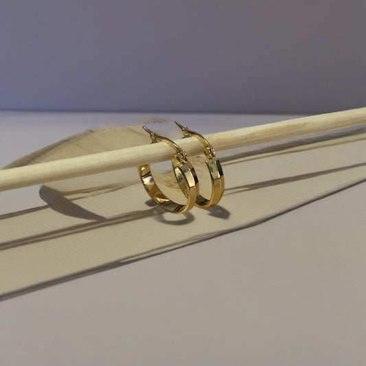Gold Geometric Hoop Earring