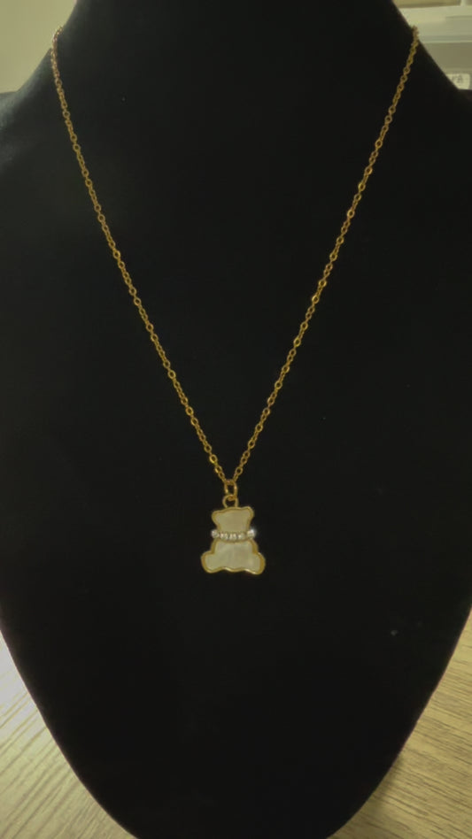 Gold Shell Teddy Necklace