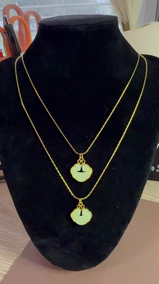 Gold Jade Nimbus Necklace
