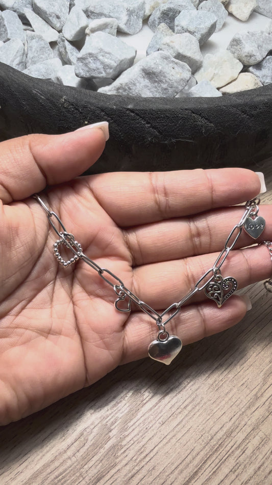 Silver Love Link Bracelet